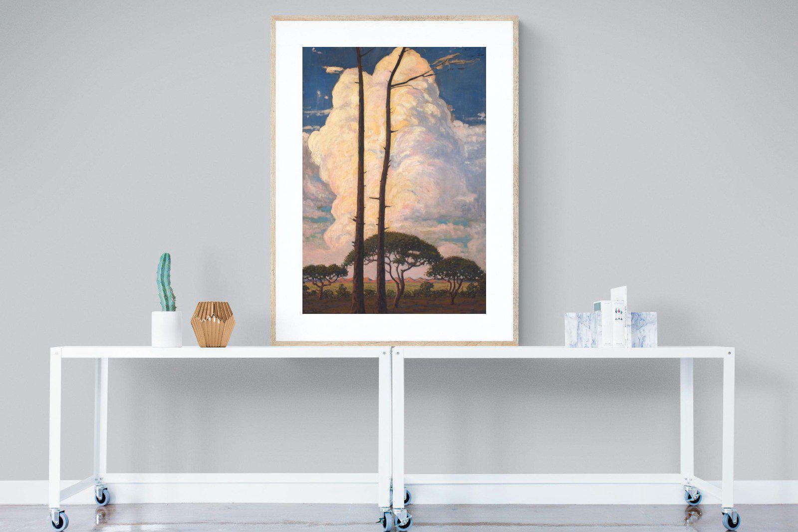 Die Wolk-Wall_Art-90 x 120cm-Framed Print-Wood-Pixalot