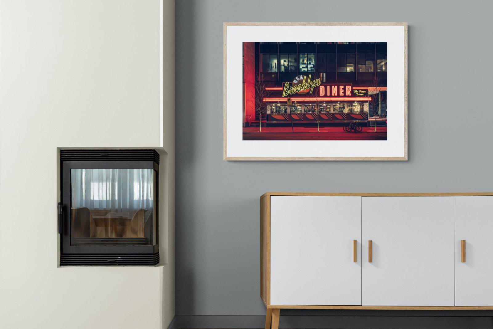 Diner-Wall_Art-100 x 75cm-Framed Print-Wood-Pixalot