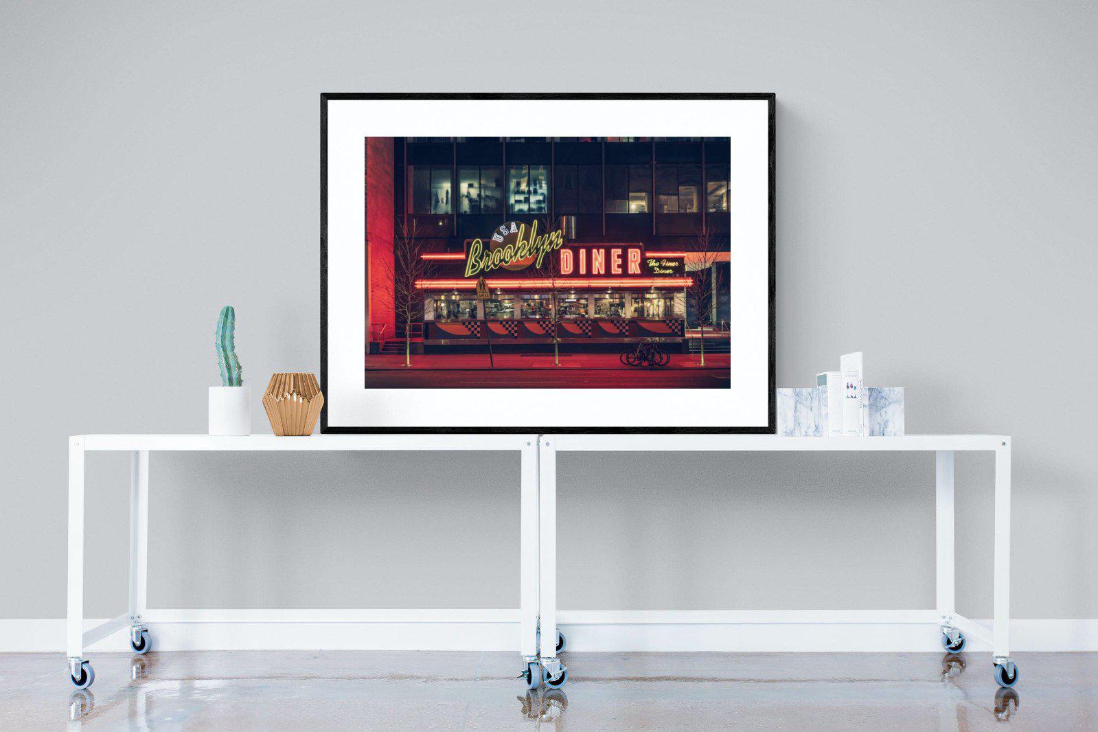 Diner-Wall_Art-120 x 90cm-Framed Print-Black-Pixalot
