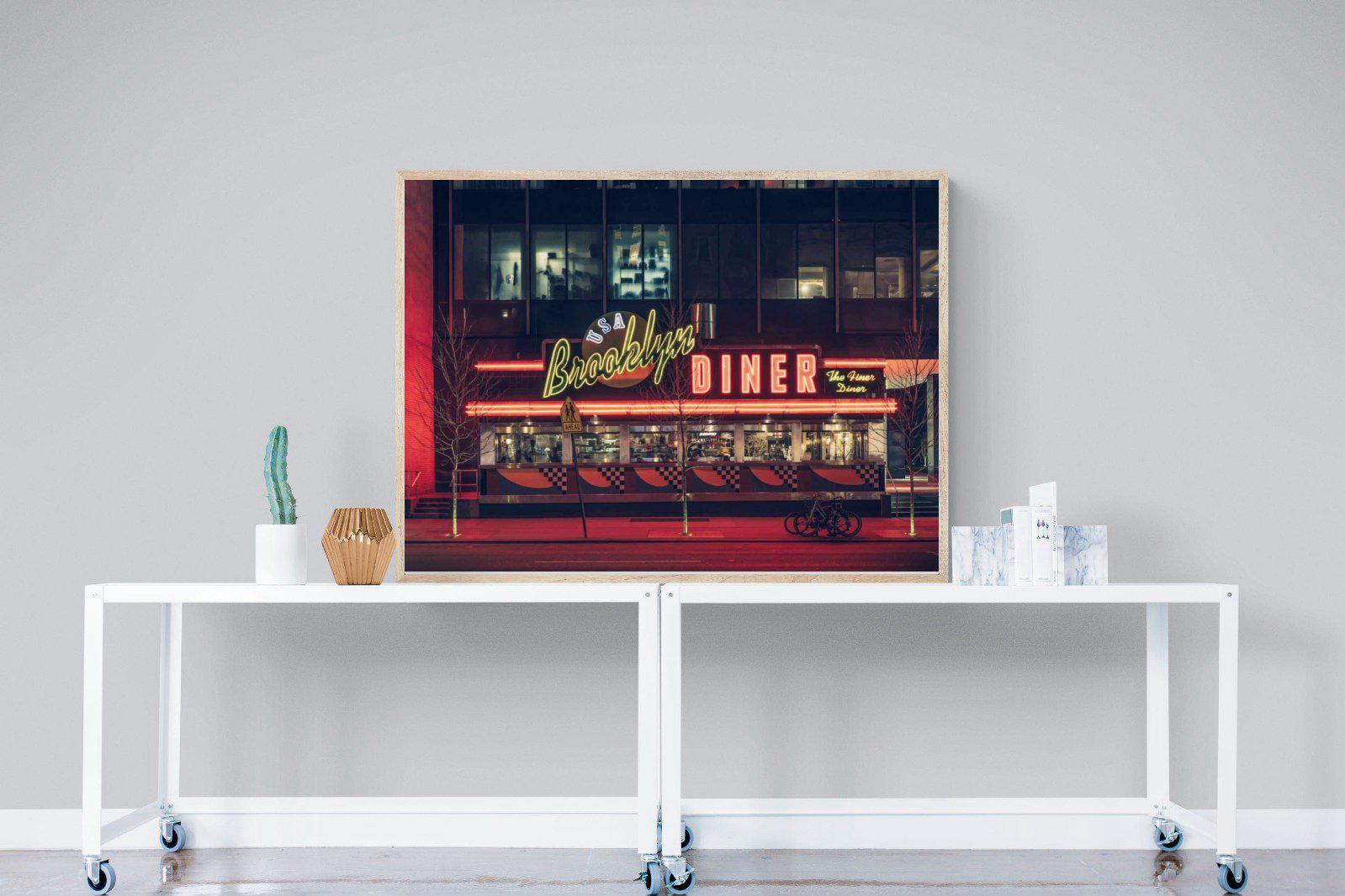 Diner-Wall_Art-120 x 90cm-Mounted Canvas-Wood-Pixalot