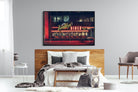 Diner-Wall_Art-150 x 100cm-Mounted Canvas-Black-Pixalot