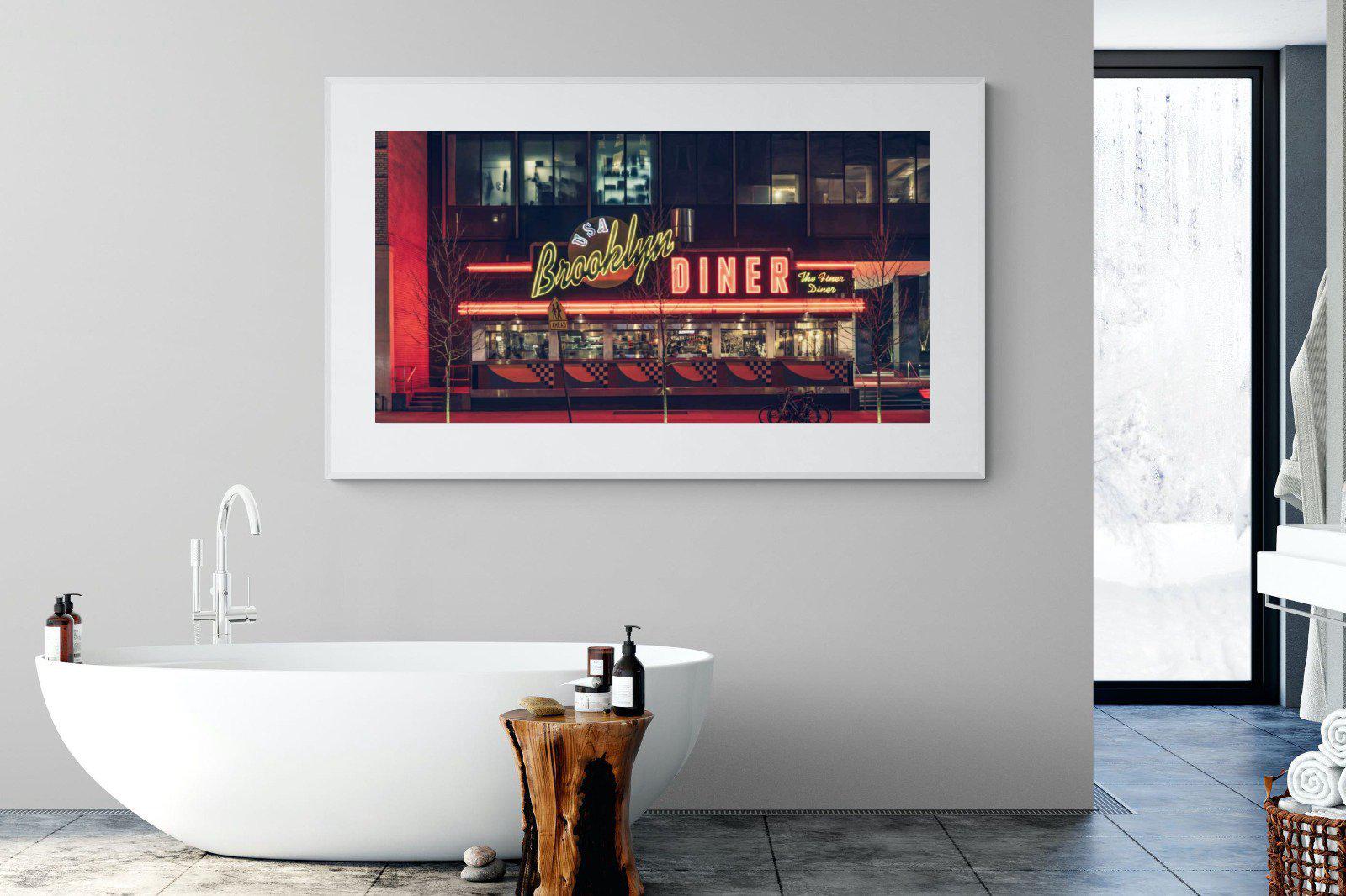Diner-Wall_Art-180 x 110cm-Framed Print-White-Pixalot
