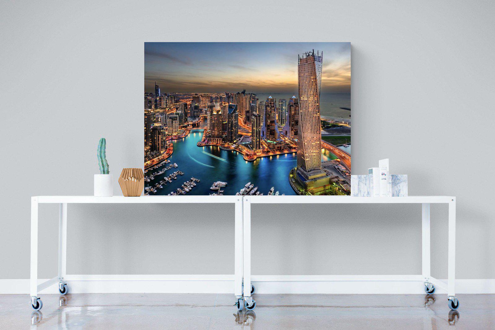 Dubai Colours-Wall_Art-120 x 90cm-Mounted Canvas-No Frame-Pixalot