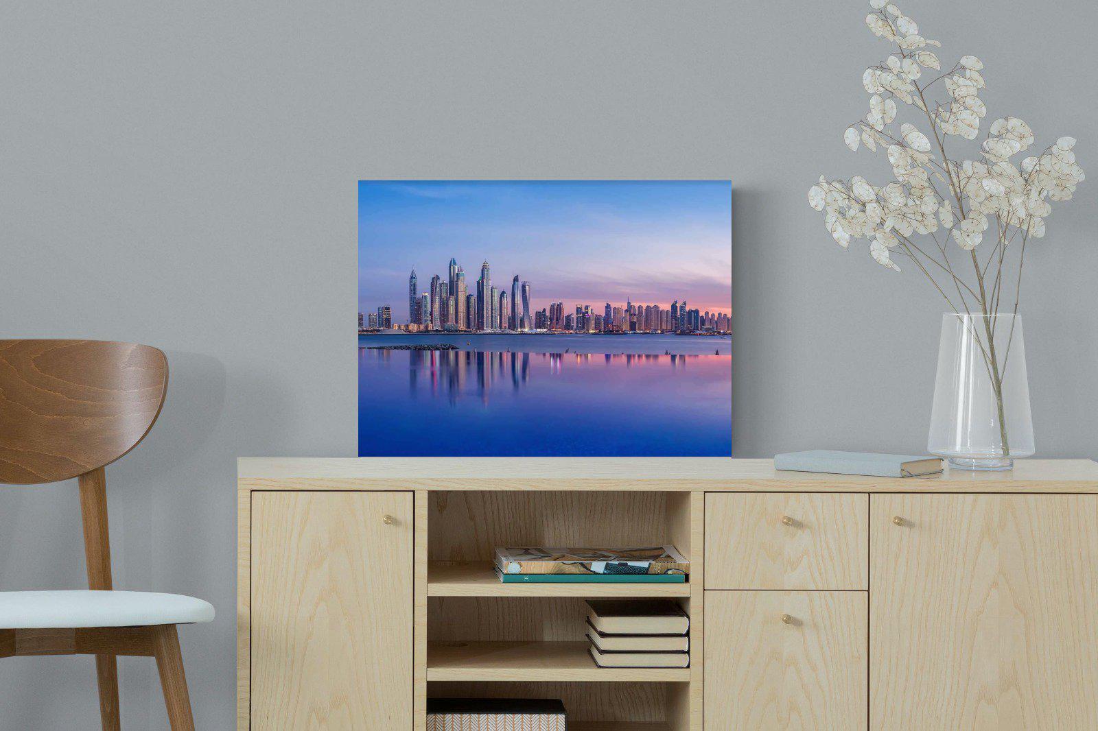 Dubai Skyline-Wall_Art-60 x 45cm-Mounted Canvas-No Frame-Pixalot