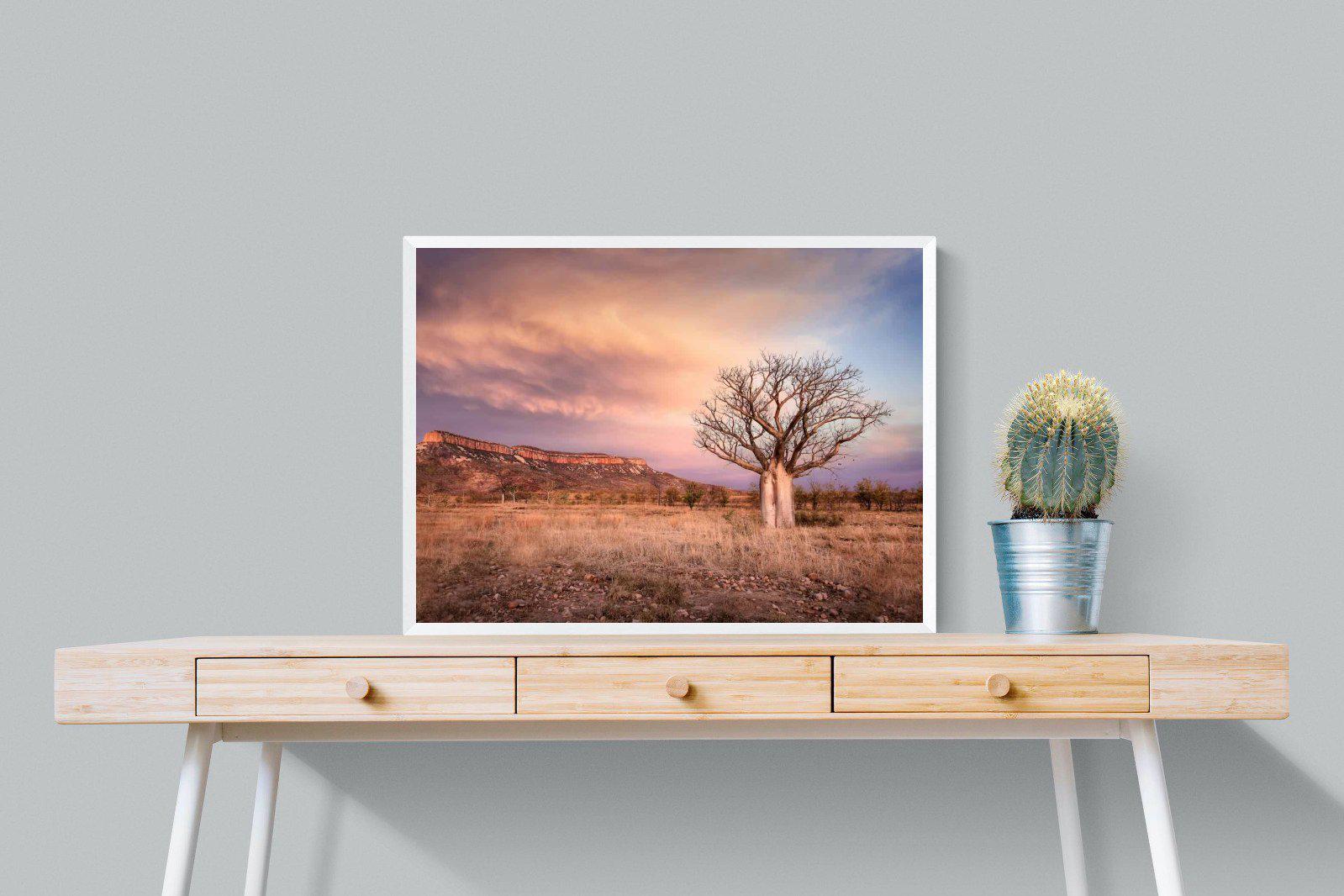 Dusky Baobab-Wall_Art-80 x 60cm-Mounted Canvas-White-Pixalot