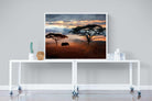 Ele at Dusk-Wall_Art-120 x 90cm-Mounted Canvas-White-Pixalot