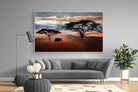 Ele at Dusk-Wall_Art-220 x 130cm-Mounted Canvas-Wood-Pixalot