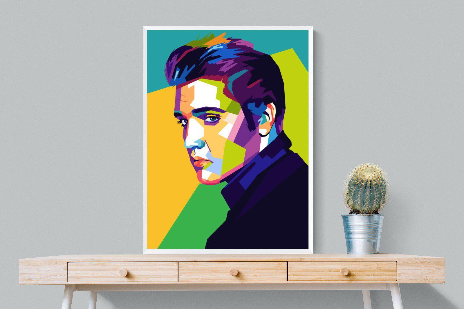 Elvis-Wall_Art-75 x 100cm-Mounted Canvas-White-Pixalot