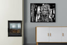 Ethiopian-Wall_Art-100 x 75cm-Mounted Canvas-Black-Pixalot