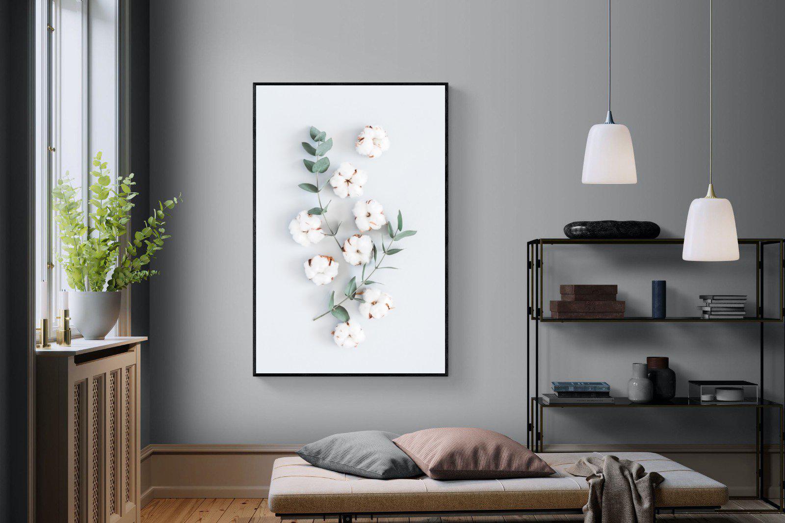 Eucalyptus-Wall_Art-120 x 180cm-Mounted Canvas-Black-Pixalot