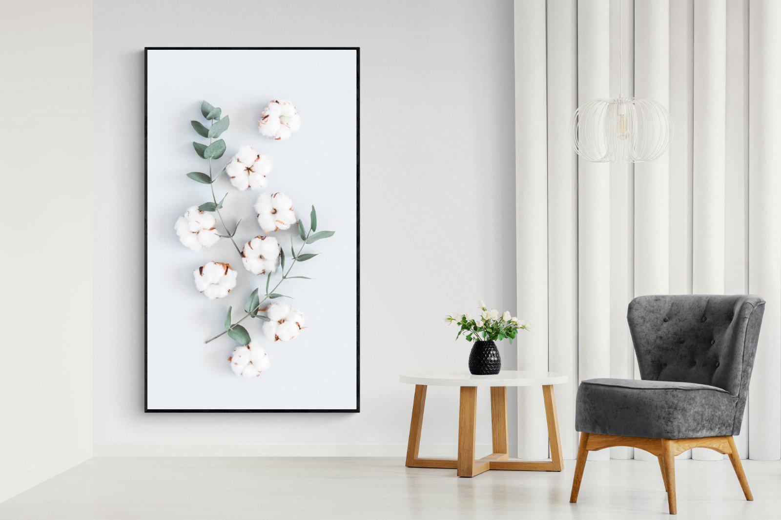 Eucalyptus-Wall_Art-130 x 220cm-Mounted Canvas-Black-Pixalot