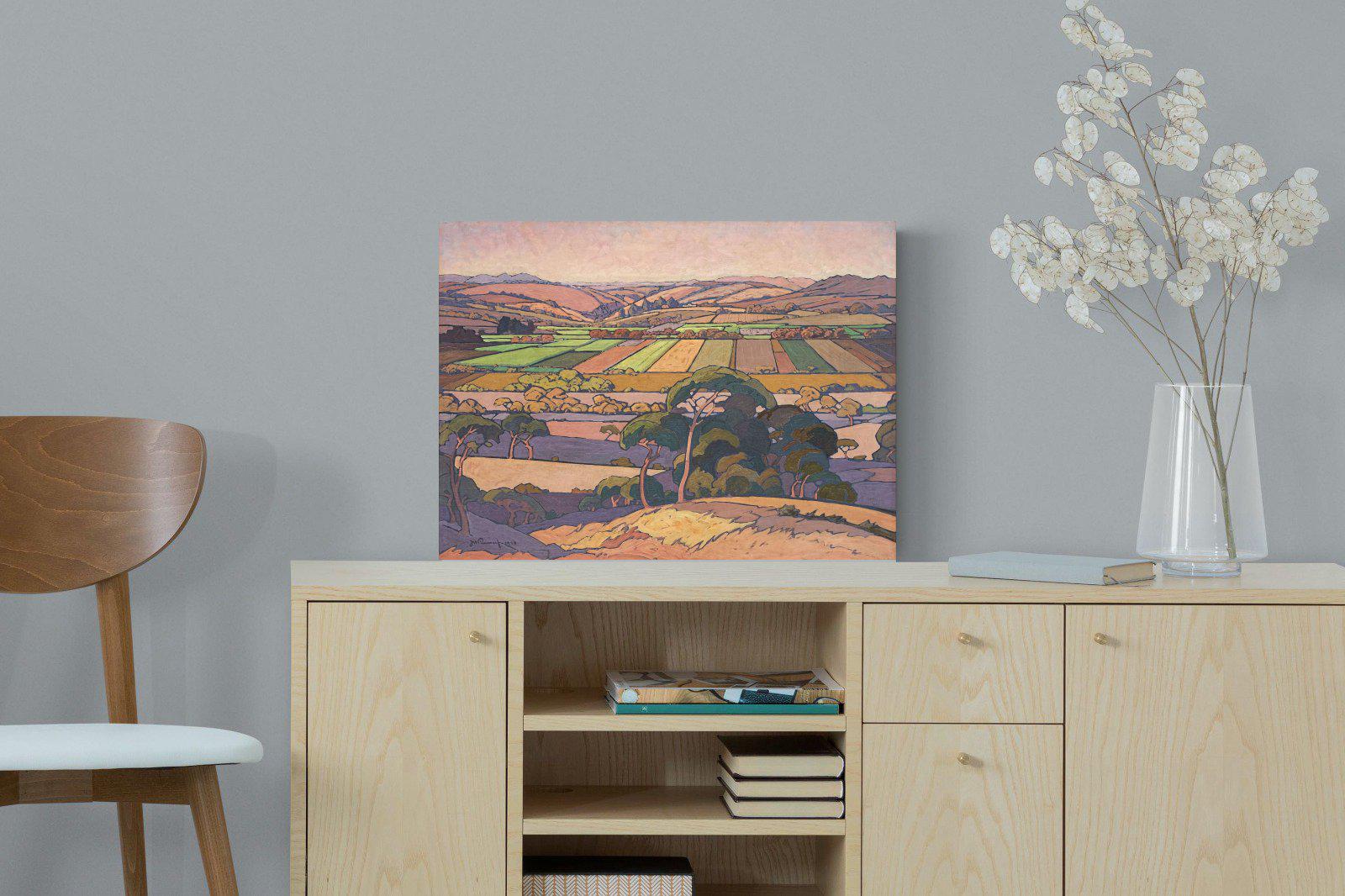 Extensive Landscape with Farmlands-Wall_Art-60 x 45cm-Mounted Canvas-No Frame-Pixalot