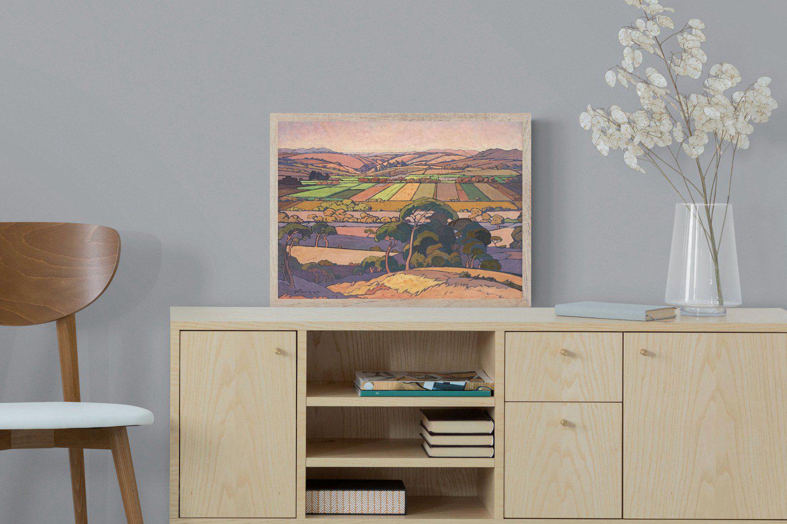 Extensive Landscape with Farmlands-Wall_Art-60 x 45cm-Mounted Canvas-Wood-Pixalot