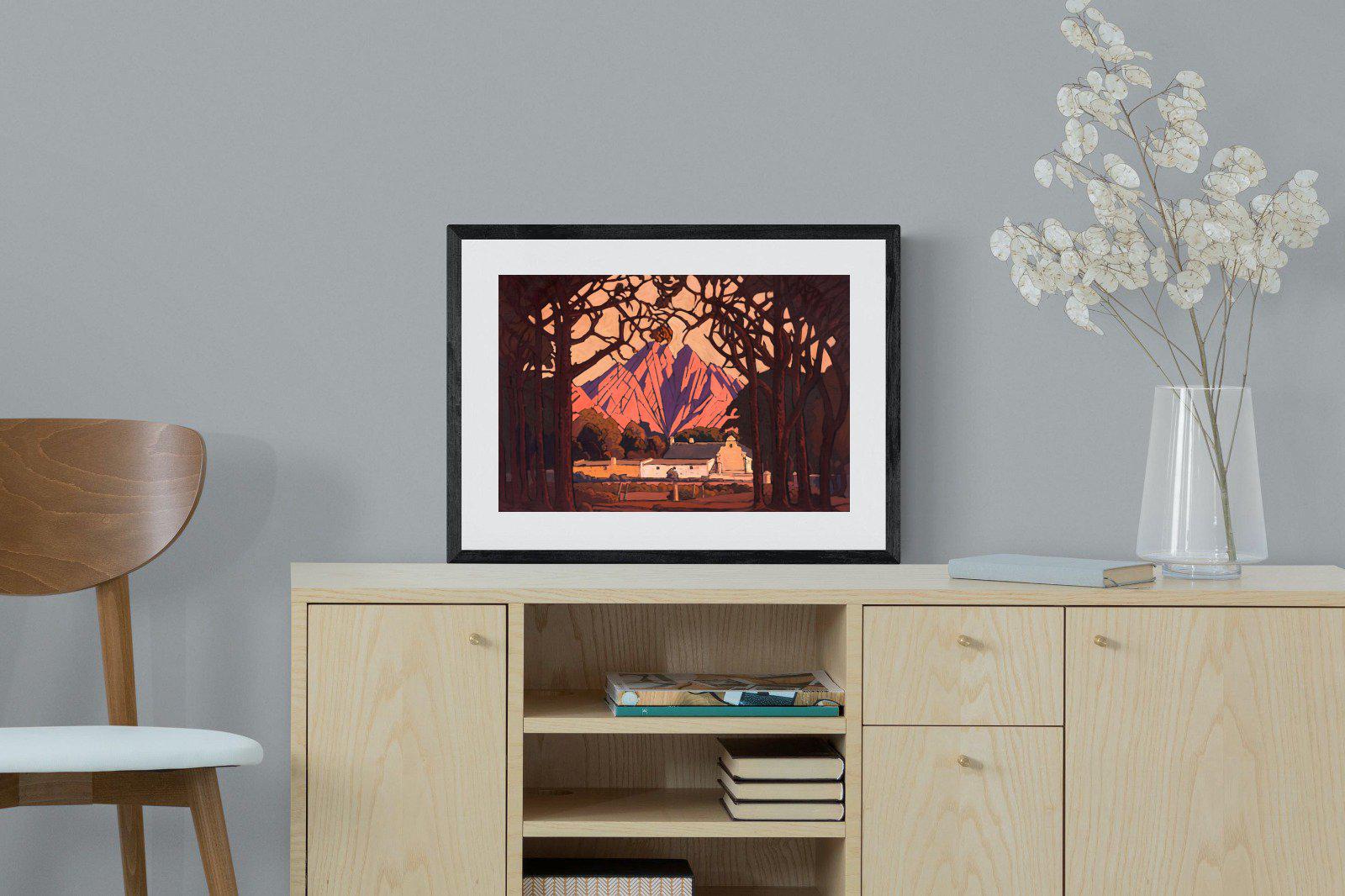 Farm Jonkershoek-Wall_Art-60 x 45cm-Framed Print-Black-Pixalot