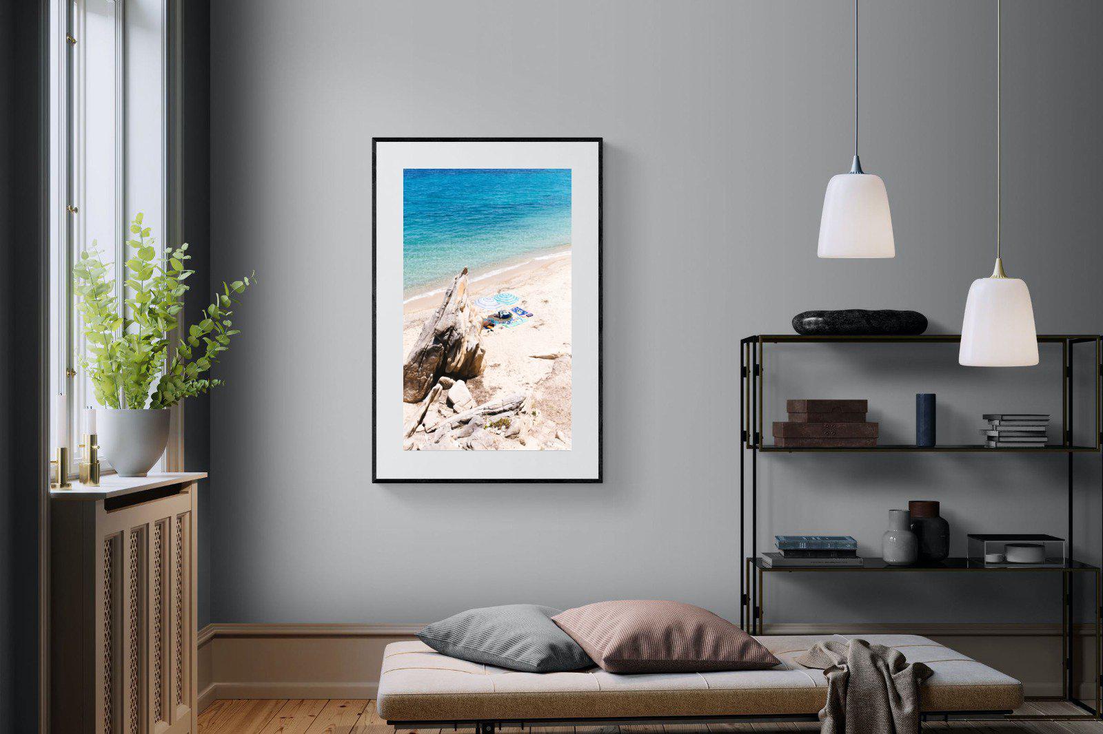 Fava Beach-Wall_Art-100 x 150cm-Framed Print-Black-Pixalot