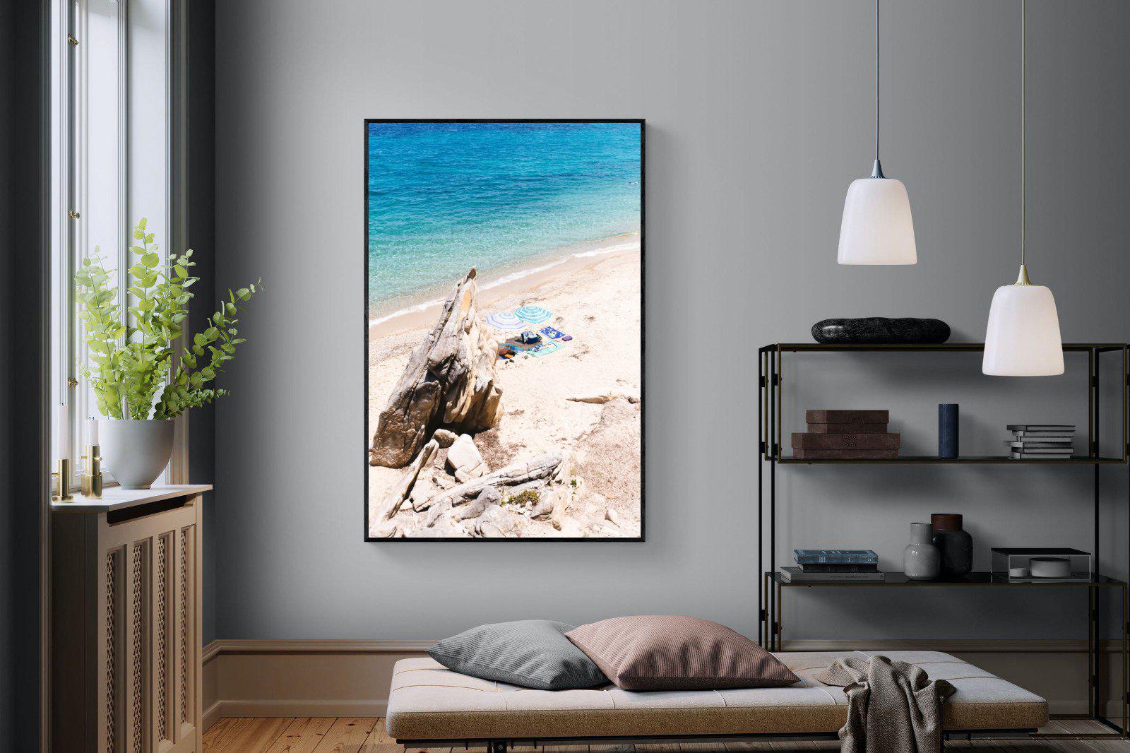 Fava Beach-Wall_Art-120 x 180cm-Mounted Canvas-Black-Pixalot