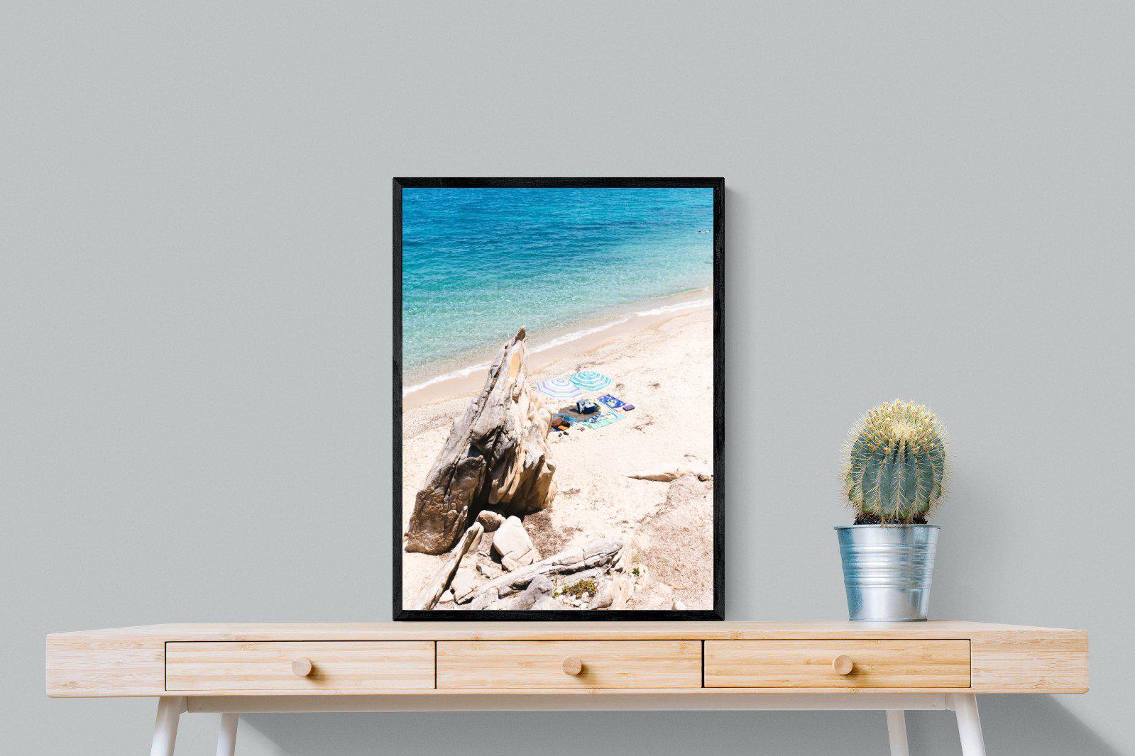Fava Beach-Wall_Art-60 x 80cm-Mounted Canvas-Black-Pixalot