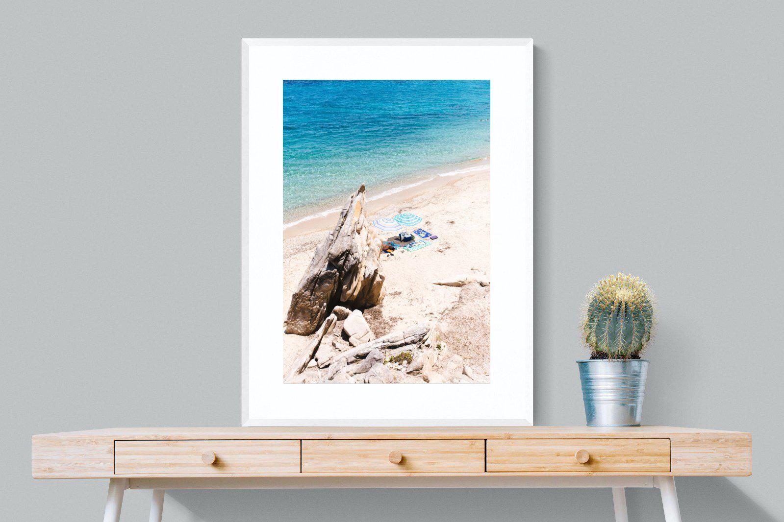Fava Beach-Wall_Art-75 x 100cm-Framed Print-White-Pixalot