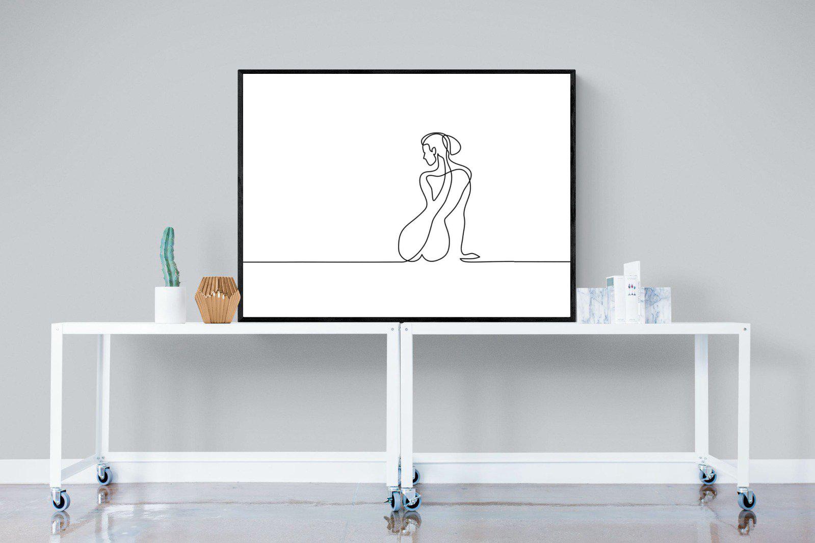 Female Form-Wall_Art-120 x 90cm-Mounted Canvas-Black-Pixalot