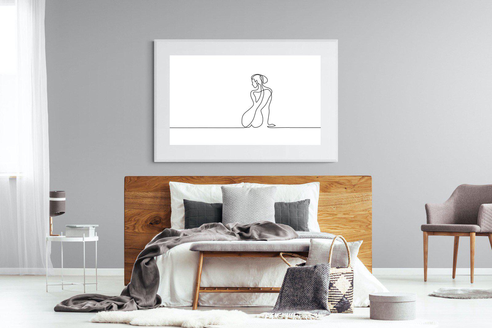 Female Form-Wall_Art-150 x 100cm-Framed Print-White-Pixalot