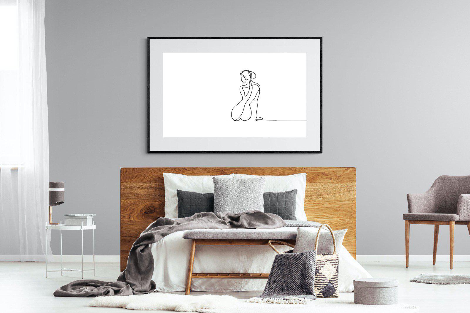 Female Form-Wall_Art-150 x 100cm-Framed Print-Black-Pixalot