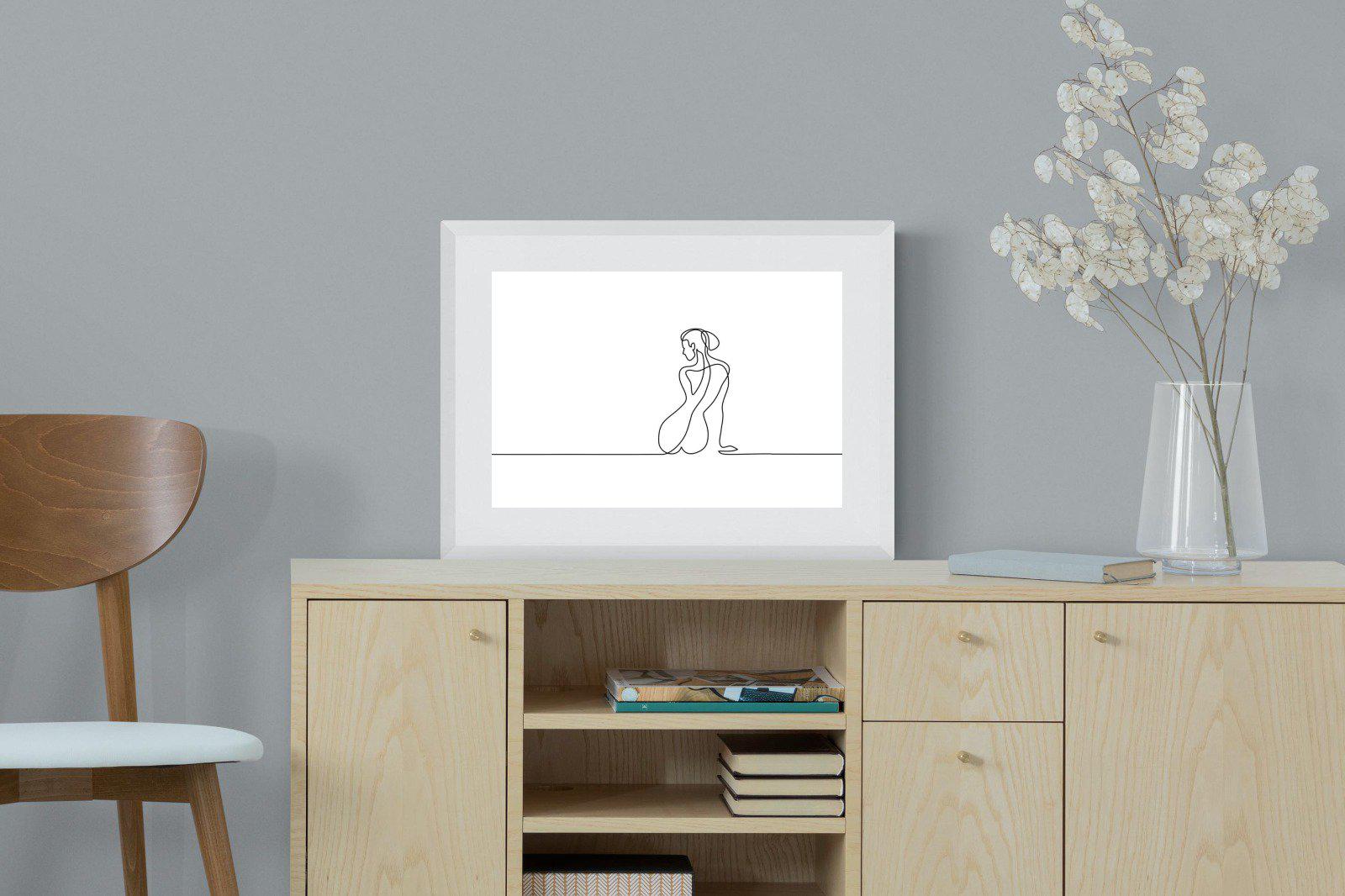 Female Form-Wall_Art-60 x 45cm-Framed Print-White-Pixalot