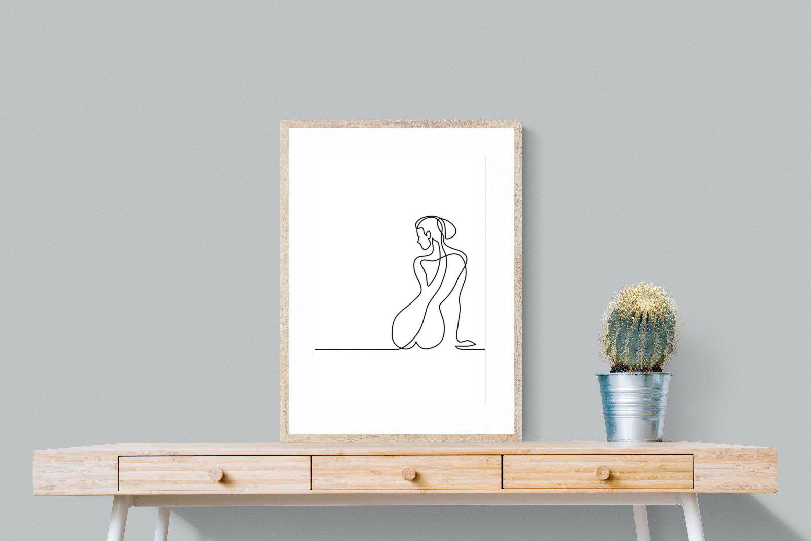 Female Form-Wall_Art-60 x 80cm-Framed Print-Wood-Pixalot