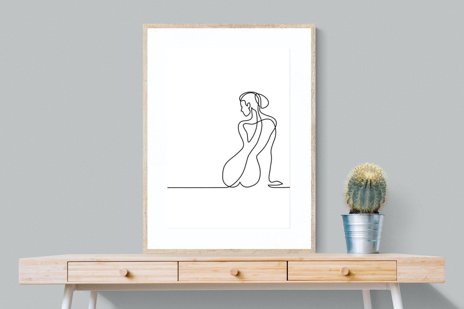 Female Form-Wall_Art-75 x 100cm-Framed Print-Wood-Pixalot