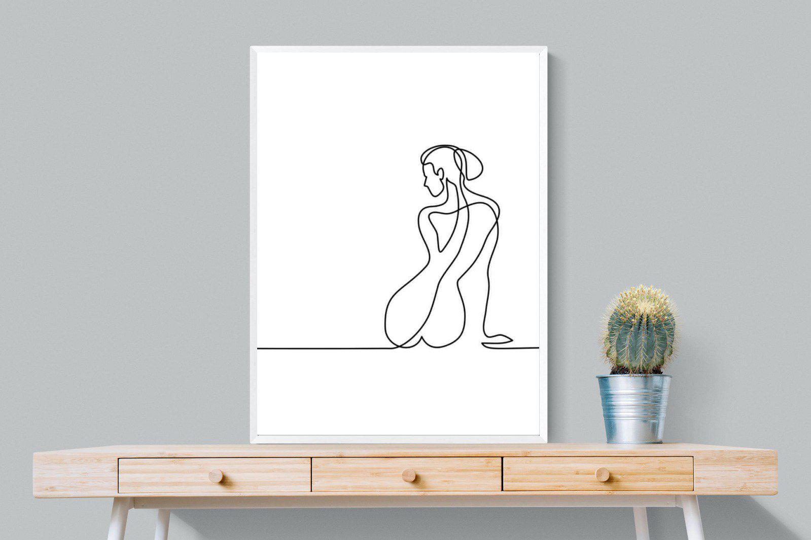 Female Form-Wall_Art-75 x 100cm-Mounted Canvas-White-Pixalot