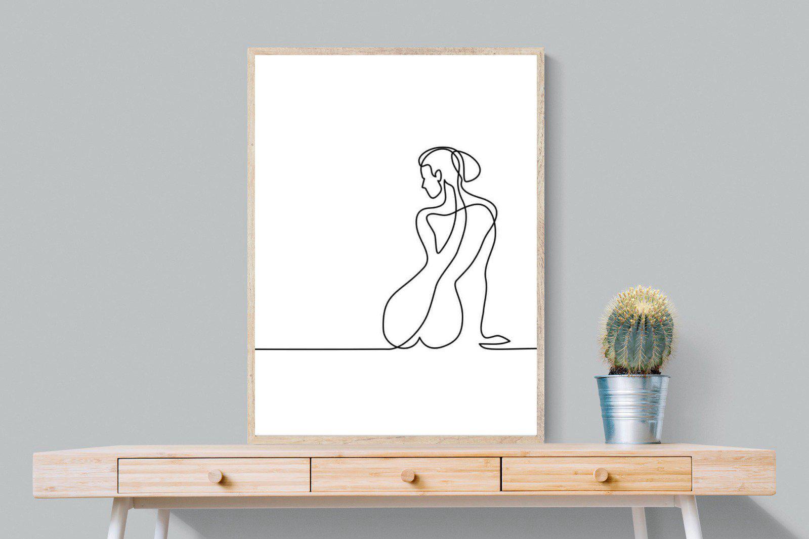 Female Form-Wall_Art-75 x 100cm-Mounted Canvas-Wood-Pixalot