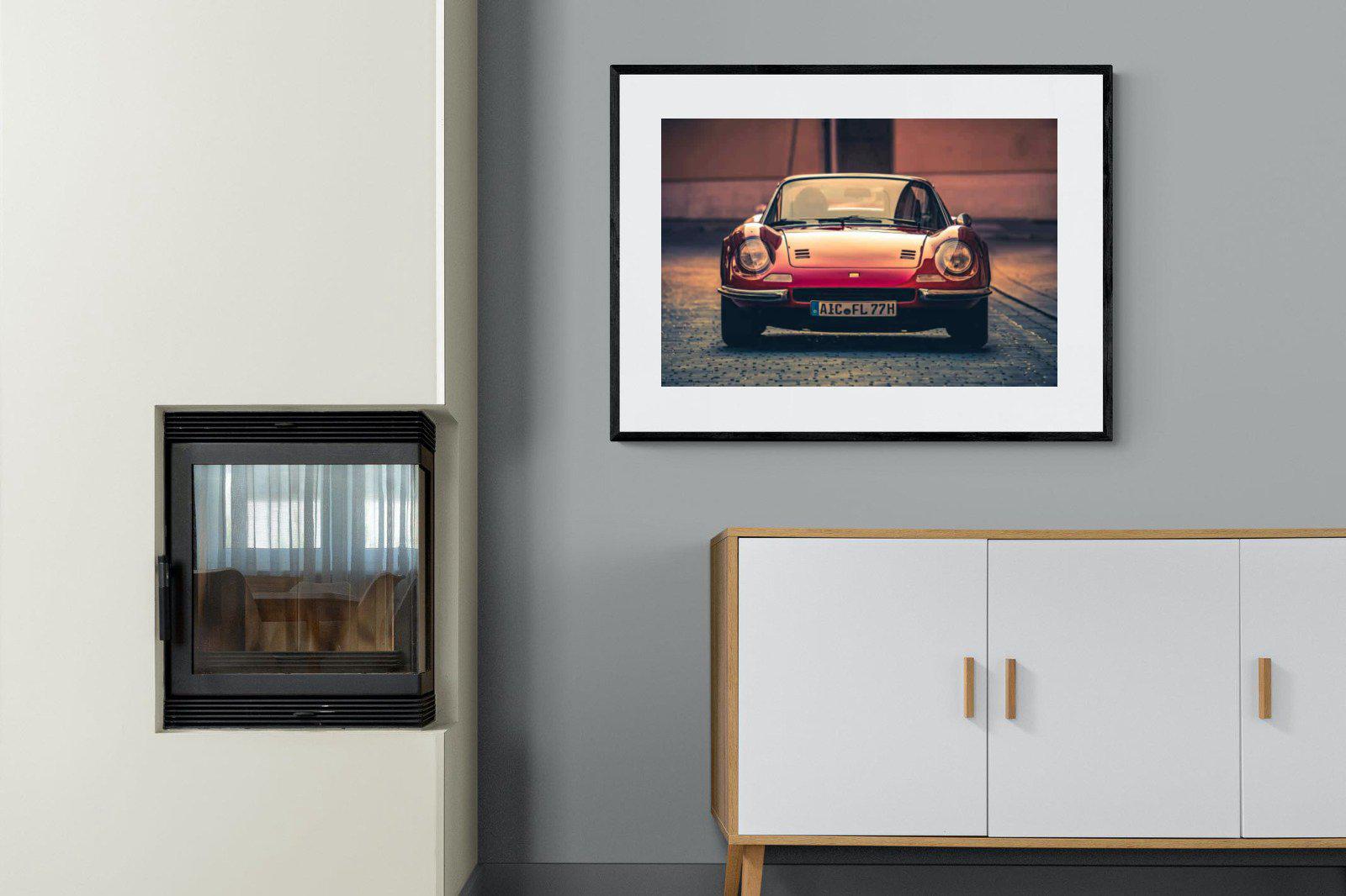 Ferrari Dino-Wall_Art-100 x 75cm-Framed Print-Black-Pixalot