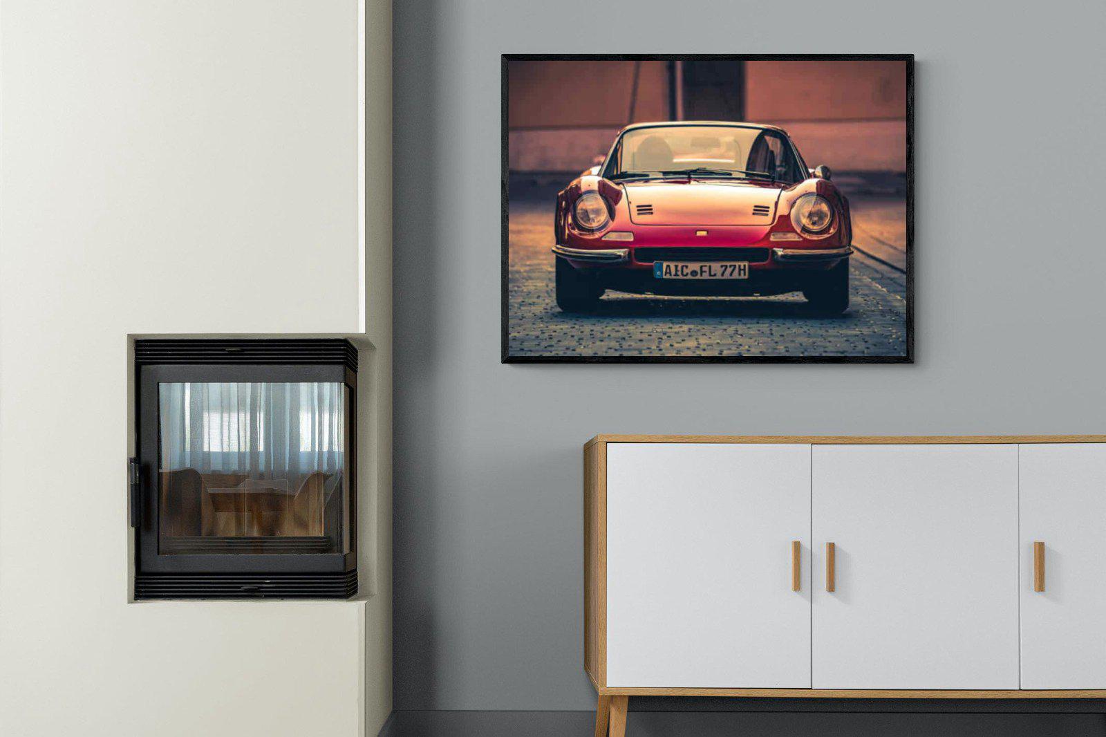 Ferrari Dino-Wall_Art-100 x 75cm-Mounted Canvas-Black-Pixalot