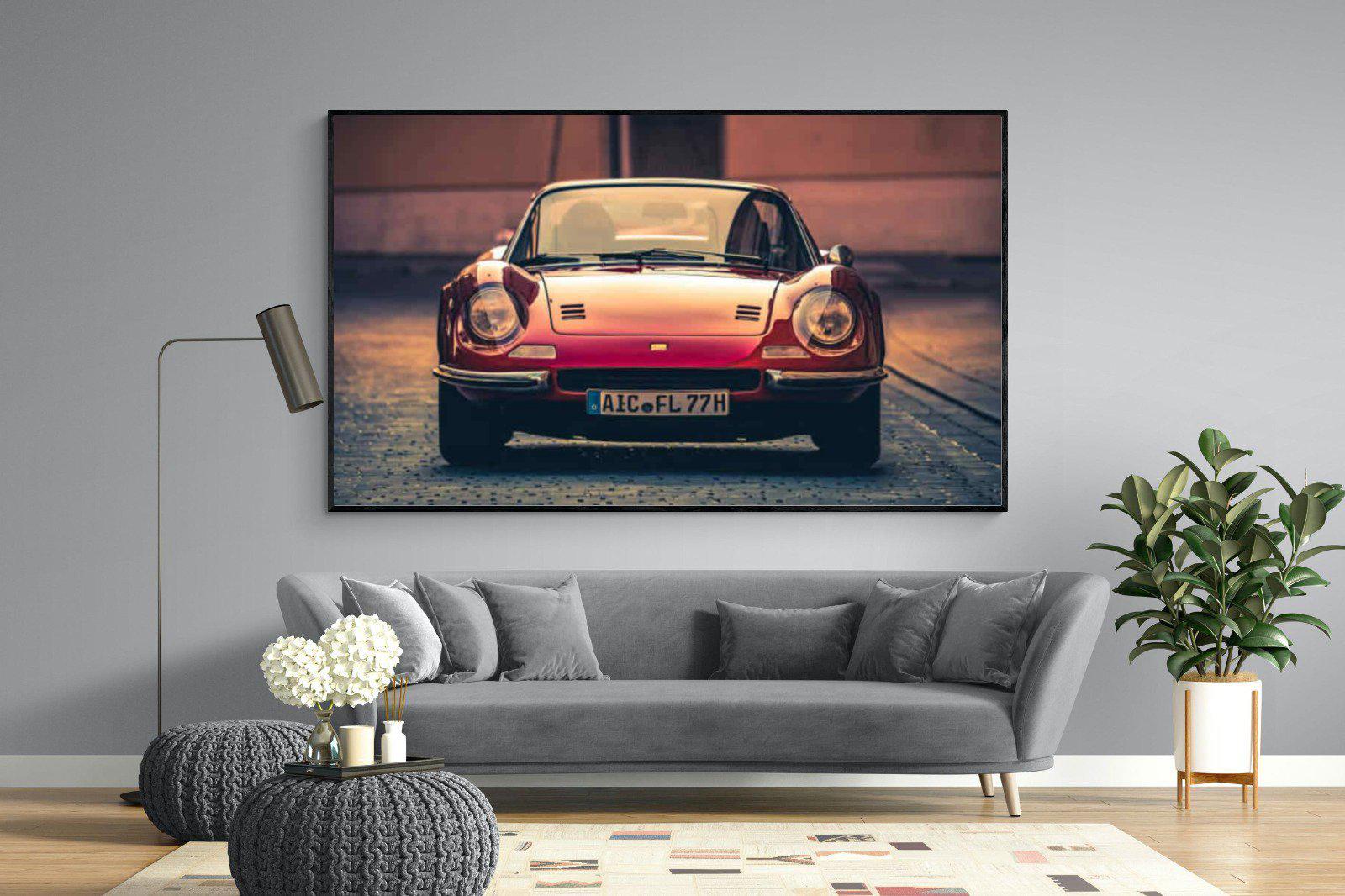 Ferrari Dino-Wall_Art-220 x 130cm-Mounted Canvas-Black-Pixalot