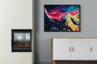 Fireworks-Wall_Art-100 x 75cm-Mounted Canvas-Black-Pixalot