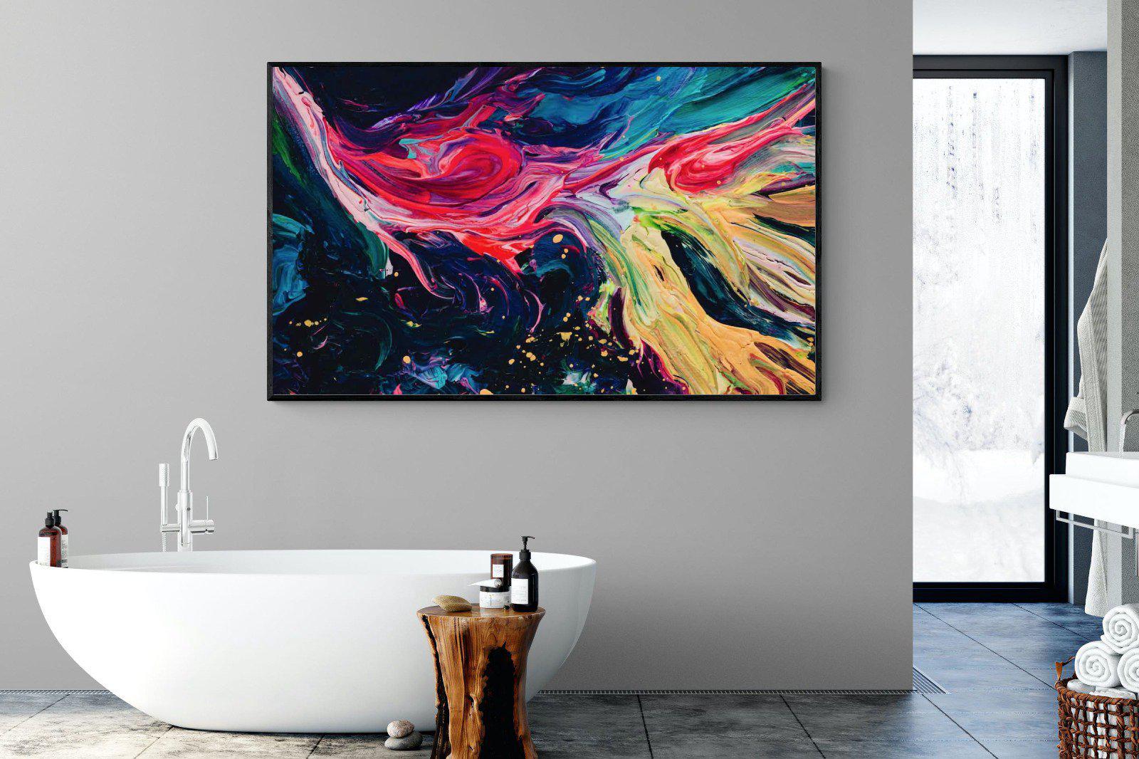 Fireworks-Wall_Art-180 x 110cm-Mounted Canvas-Black-Pixalot