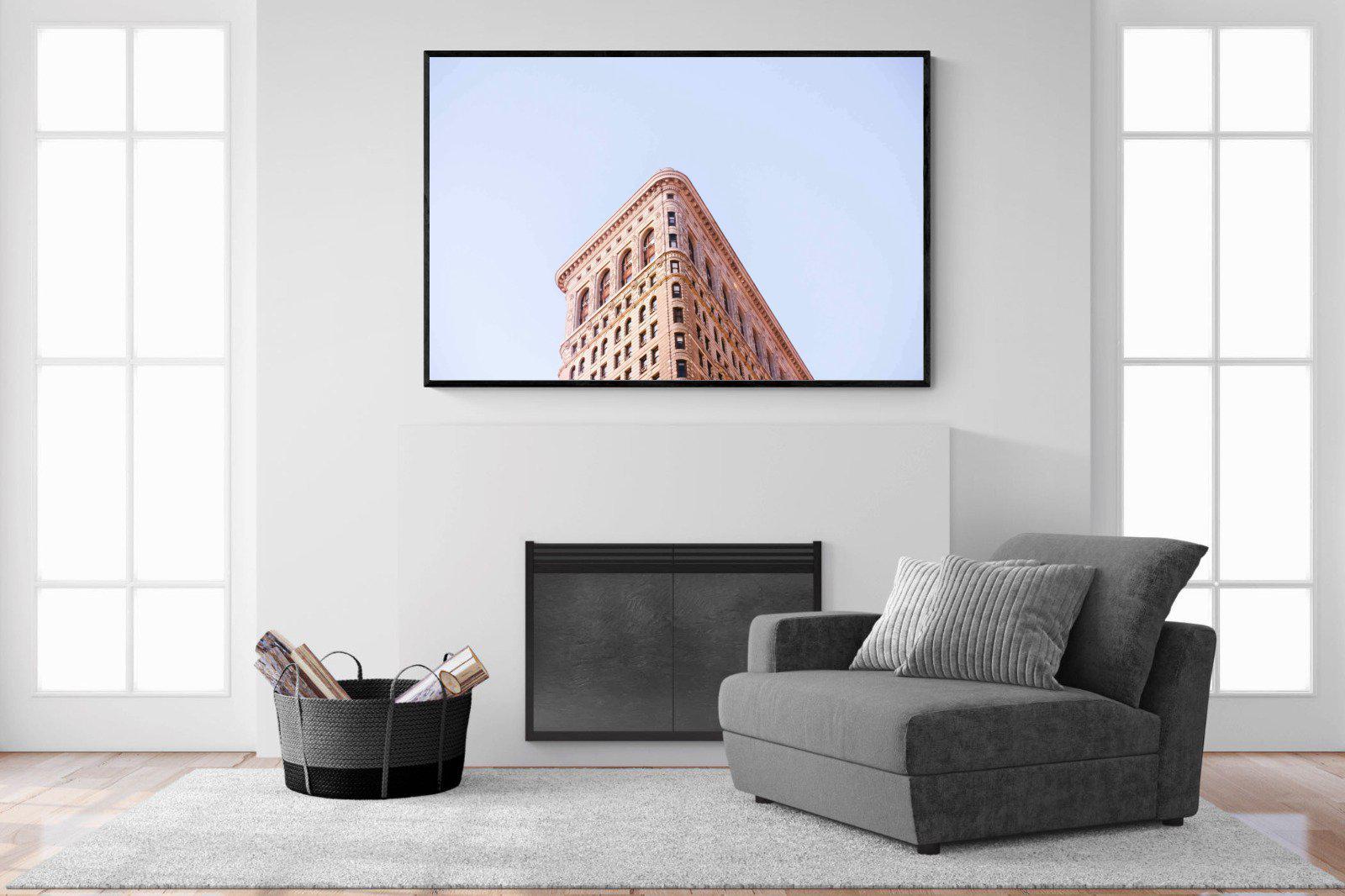 Flatiron Building-Wall_Art-150 x 100cm-Mounted Canvas-Black-Pixalot