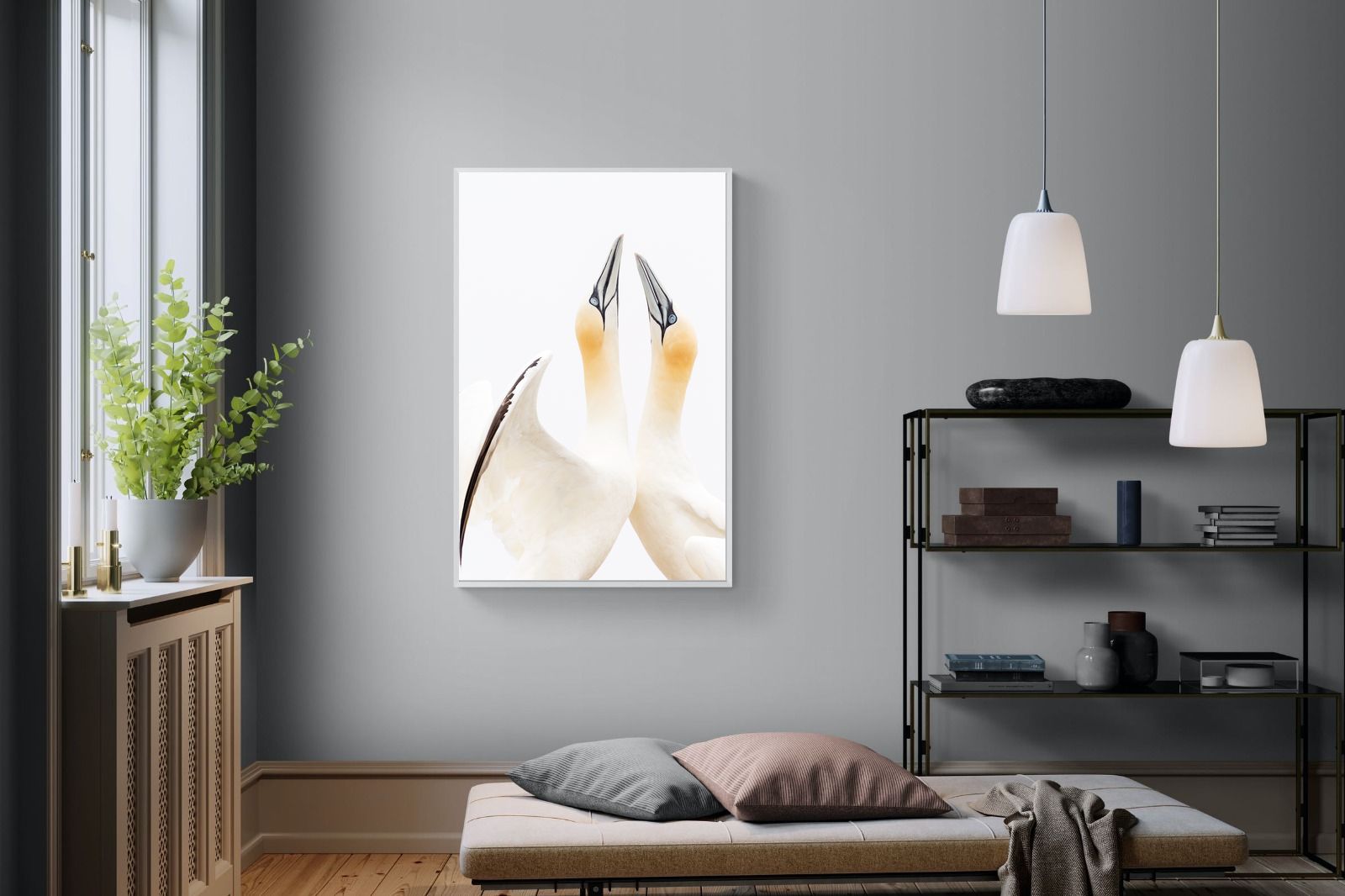 Flirt-Wall_Art-100 x 150cm-Mounted Canvas-White-Pixalot