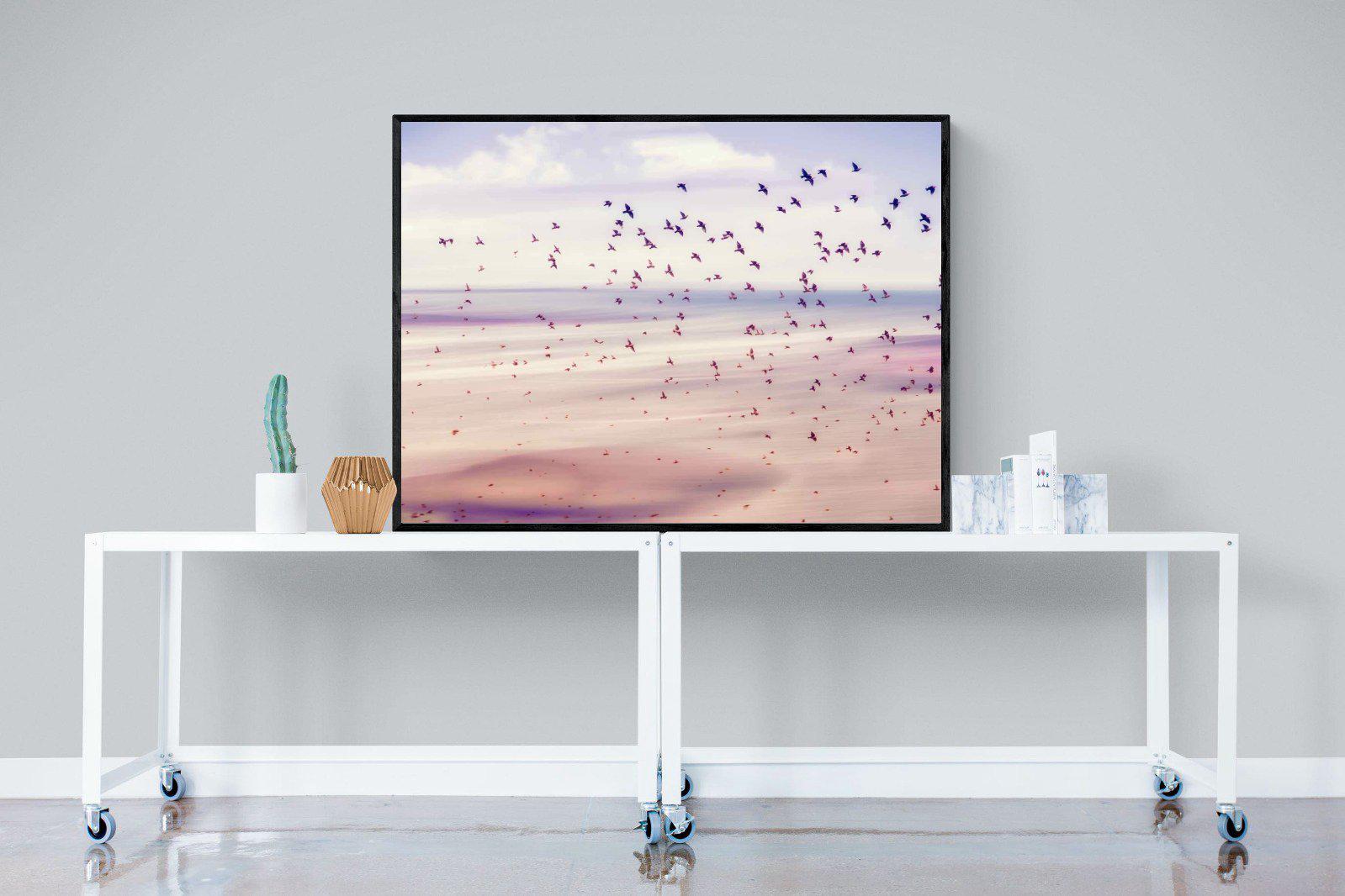 Flock-Wall_Art-120 x 90cm-Mounted Canvas-Black-Pixalot