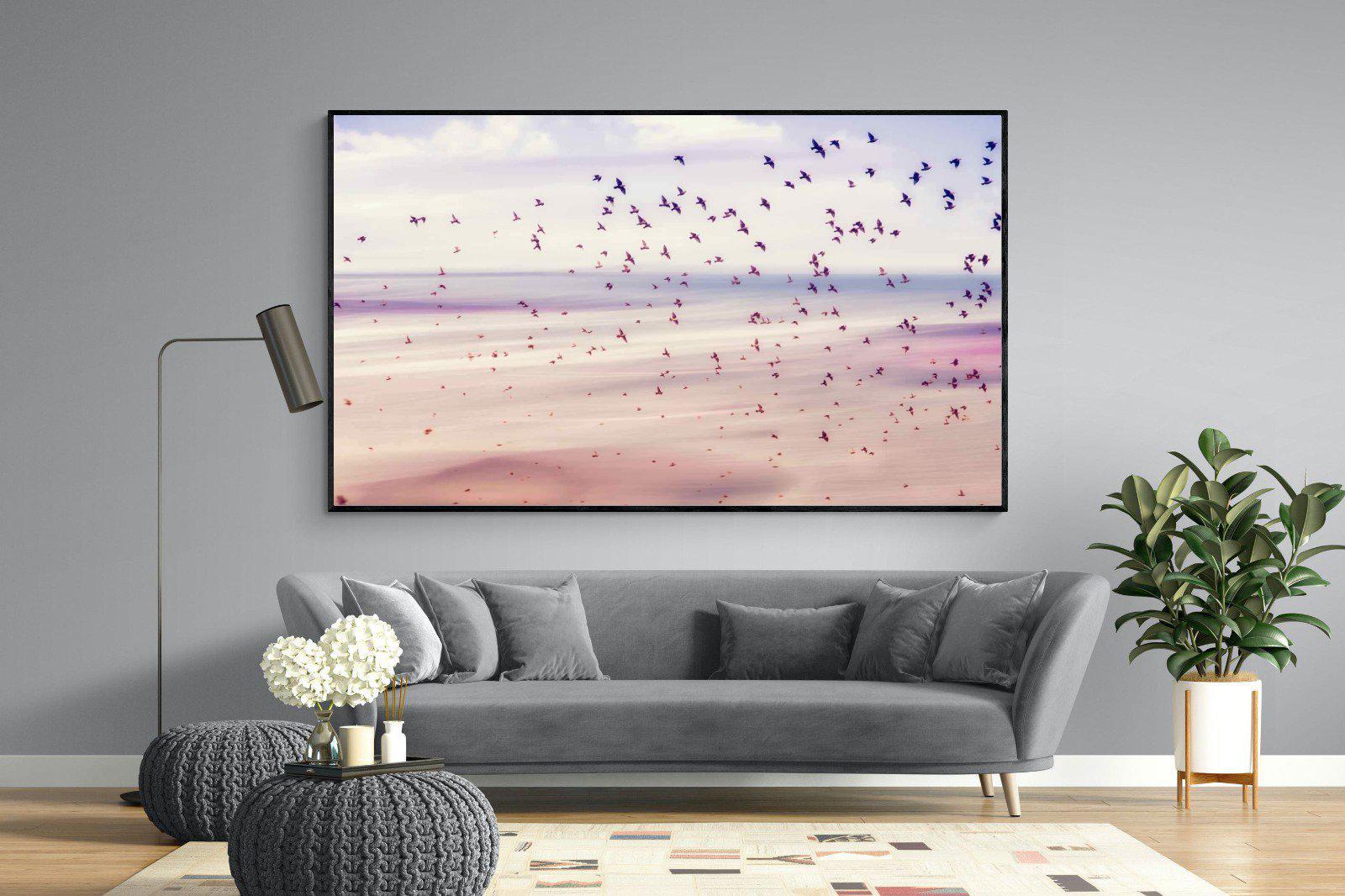 Flock-Wall_Art-220 x 130cm-Mounted Canvas-Black-Pixalot