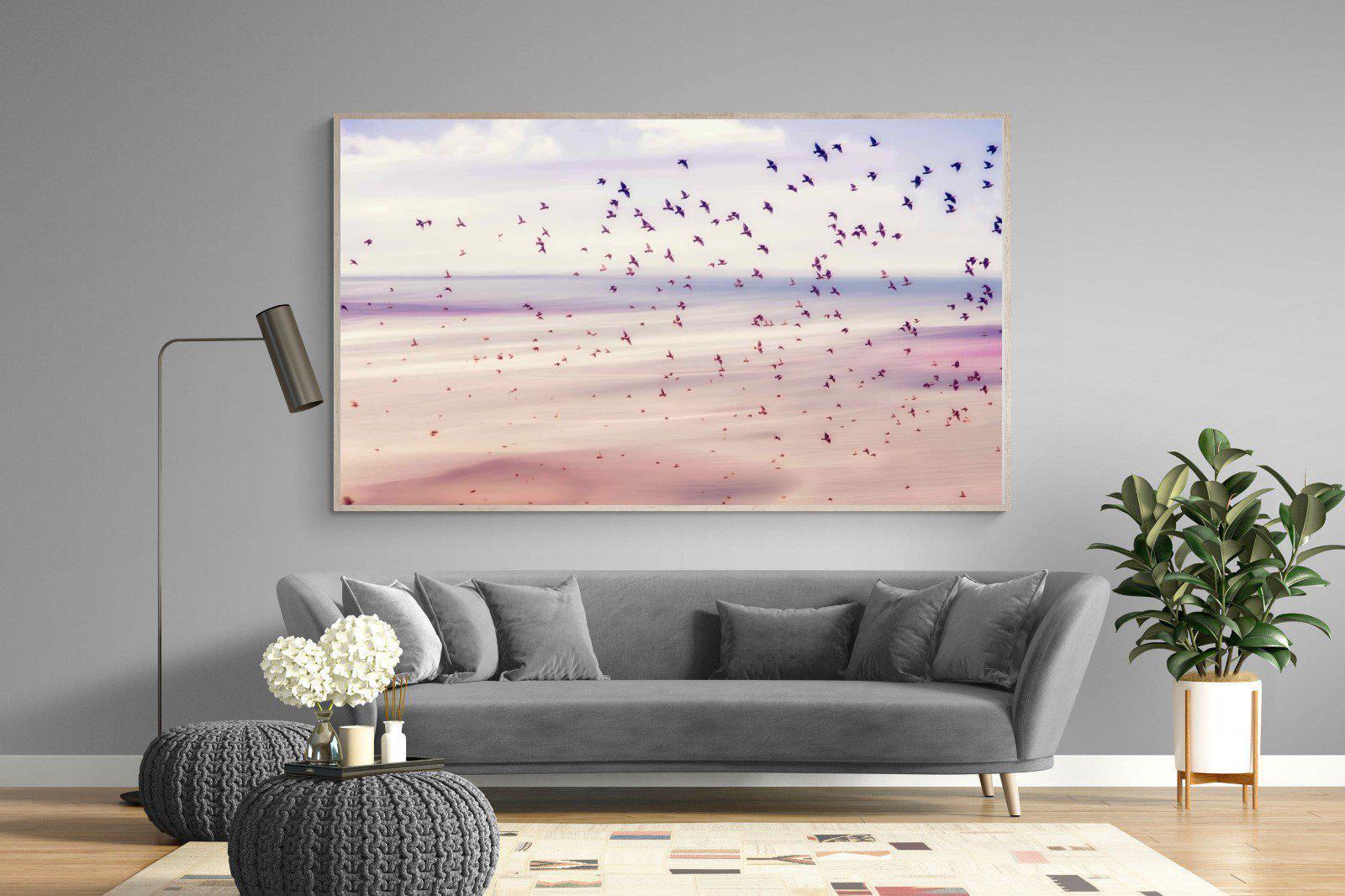 Flock-Wall_Art-220 x 130cm-Mounted Canvas-Wood-Pixalot