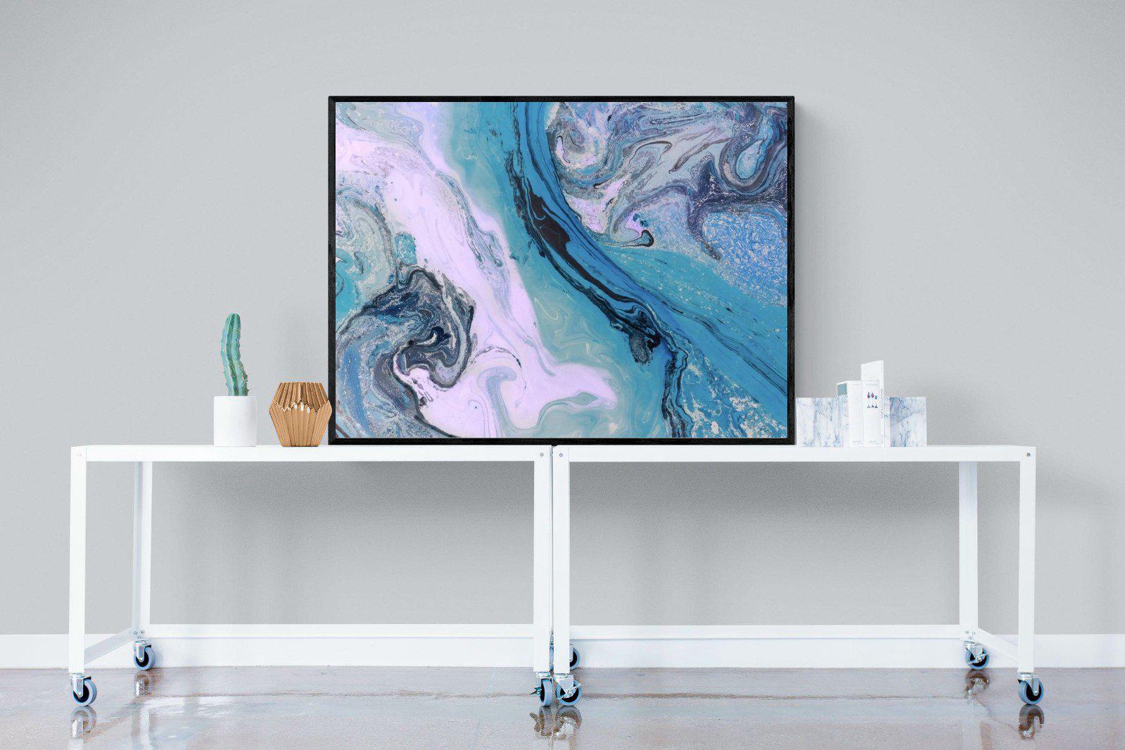 Fluid-Wall_Art-120 x 90cm-Mounted Canvas-Black-Pixalot