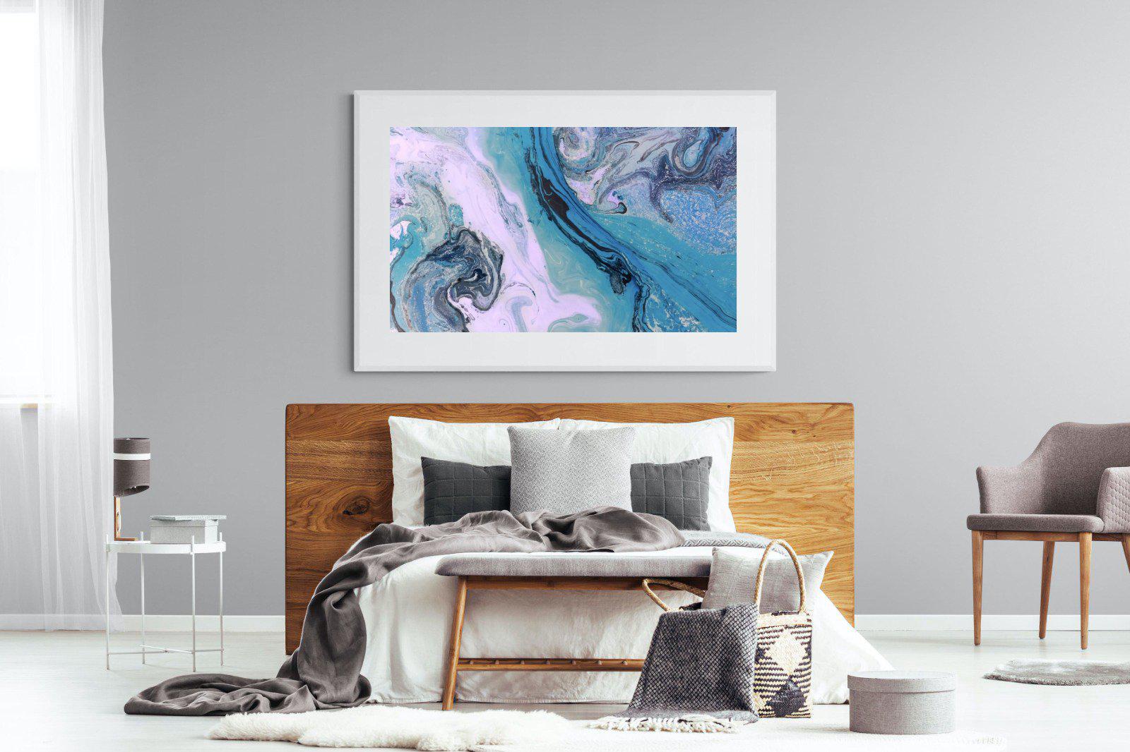 Fluid-Wall_Art-150 x 100cm-Framed Print-White-Pixalot