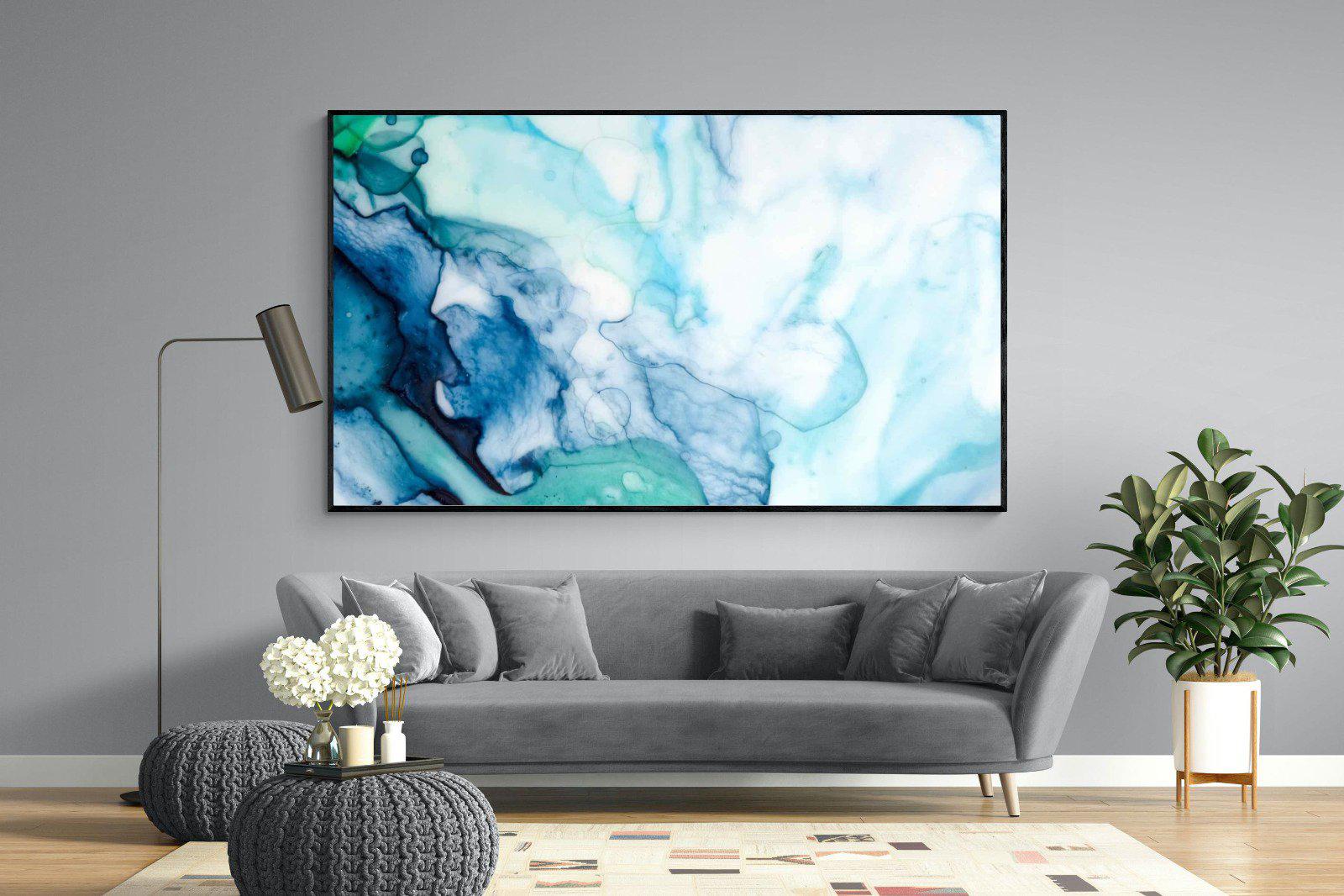 Fluid Texture-Wall_Art-220 x 130cm-Mounted Canvas-Black-Pixalot