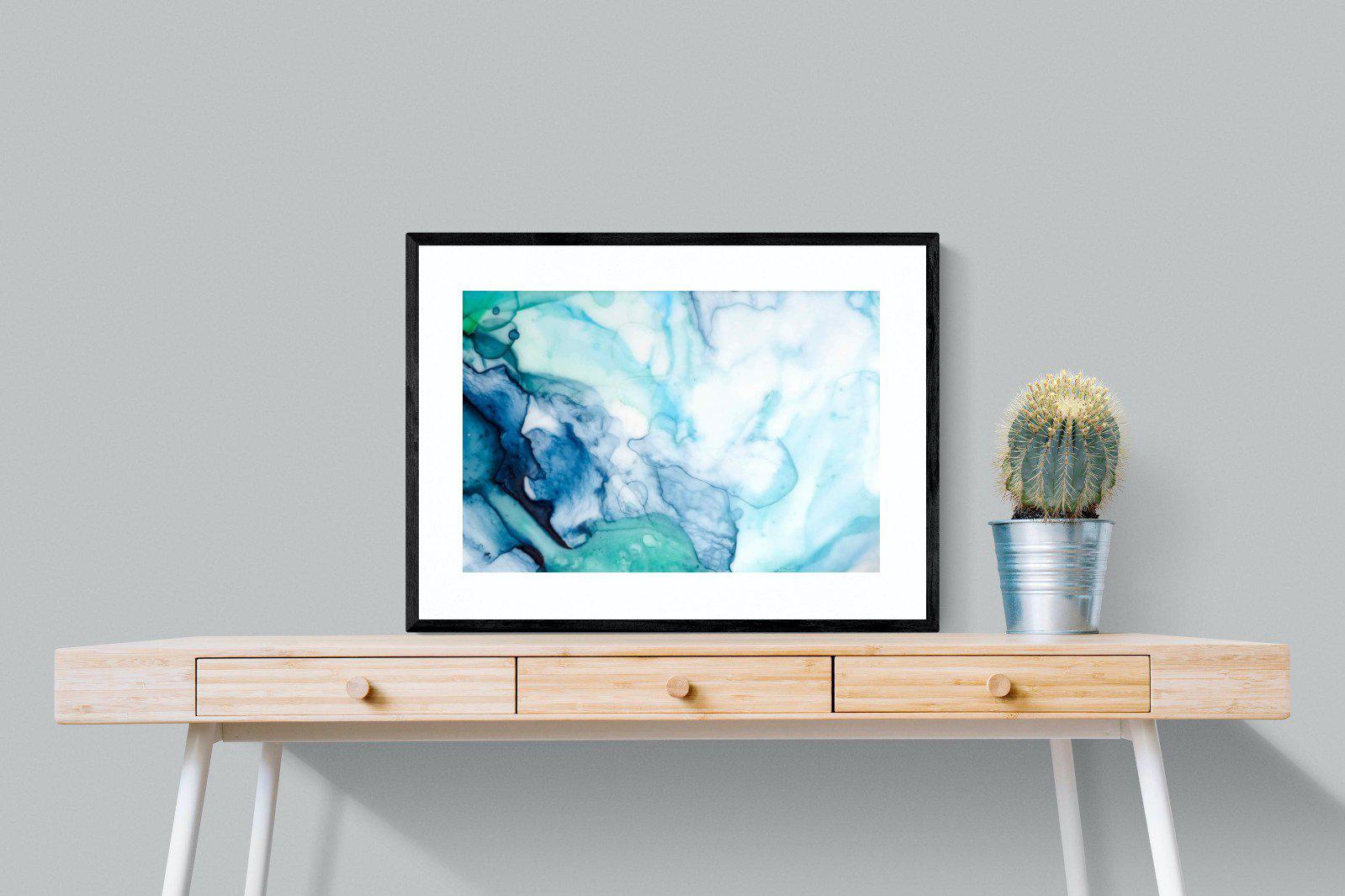 Fluid Texture-Wall_Art-80 x 60cm-Framed Print-Black-Pixalot