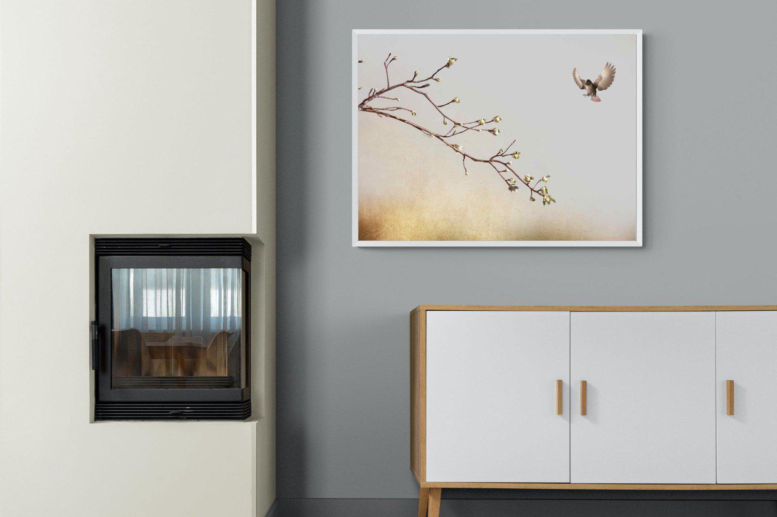 Flutter-Wall_Art-100 x 75cm-Mounted Canvas-White-Pixalot