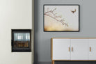 Flutter-Wall_Art-100 x 75cm-Mounted Canvas-Black-Pixalot