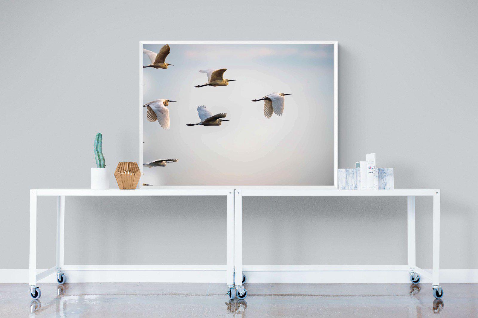 Flying V-Wall_Art-120 x 90cm-Mounted Canvas-White-Pixalot