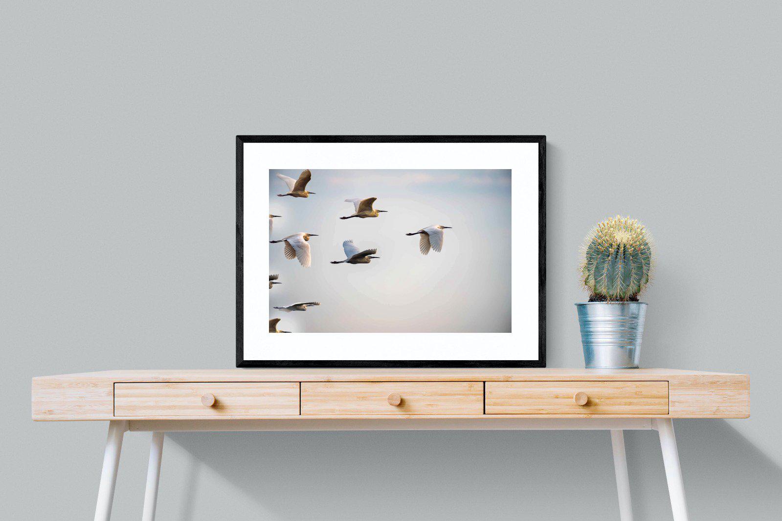 Flying V-Wall_Art-80 x 60cm-Framed Print-Black-Pixalot