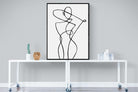 Freehand Figure One-Wall_Art-90 x 120cm-Mounted Canvas-Black-Pixalot