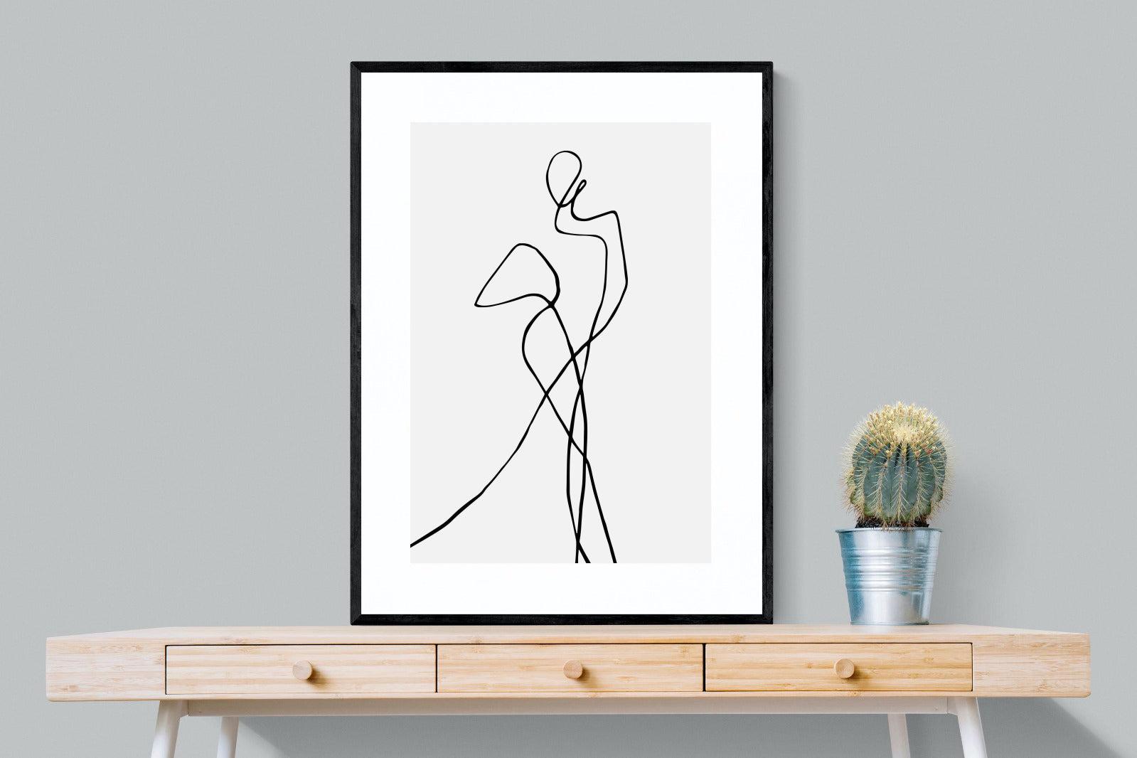 Freehand Figure Two-Wall_Art-75 x 100cm-Framed Print-Black-Pixalot